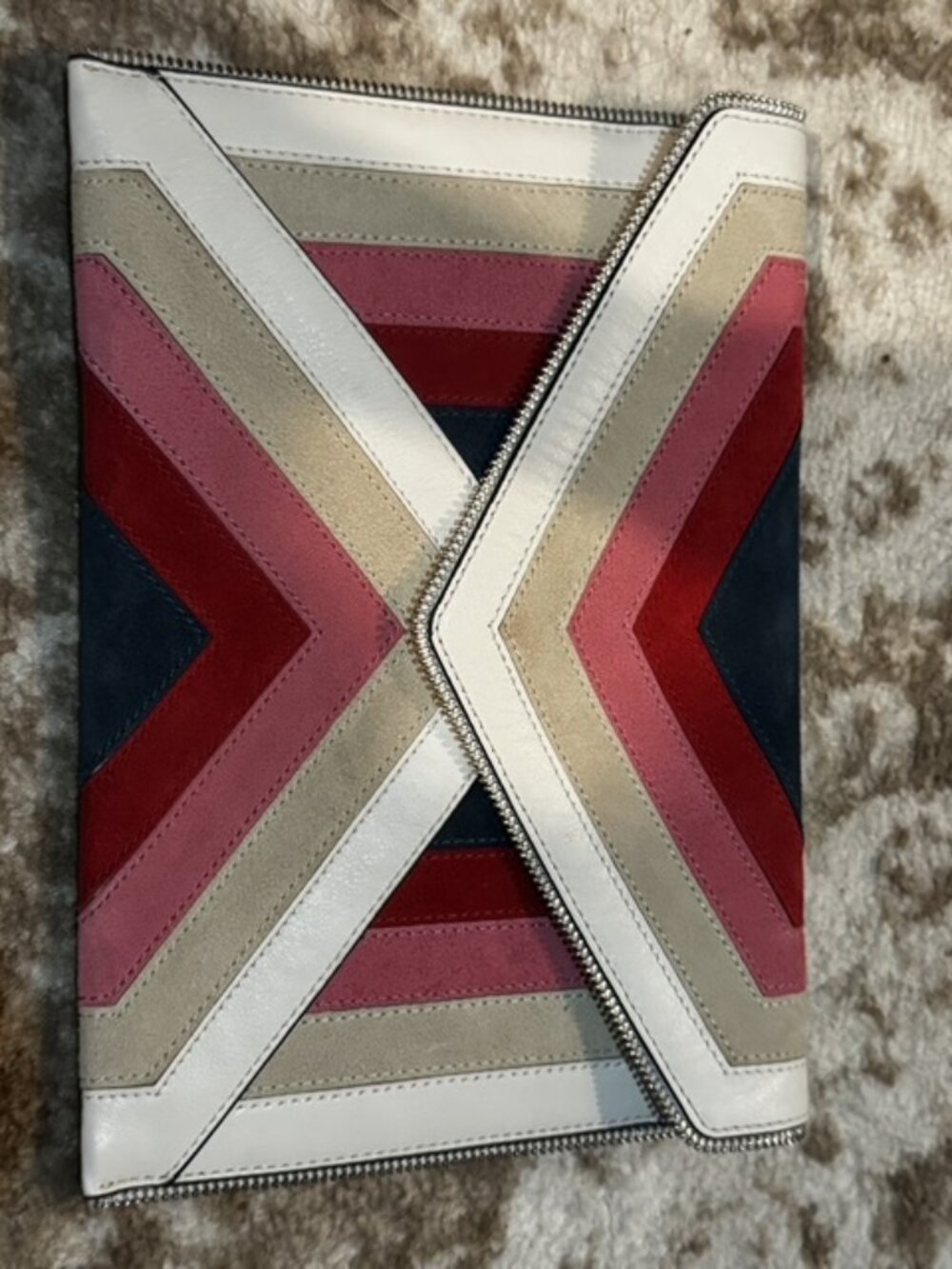 Rebecca Minkoff Clotch Bag Purse Pink Red Blue